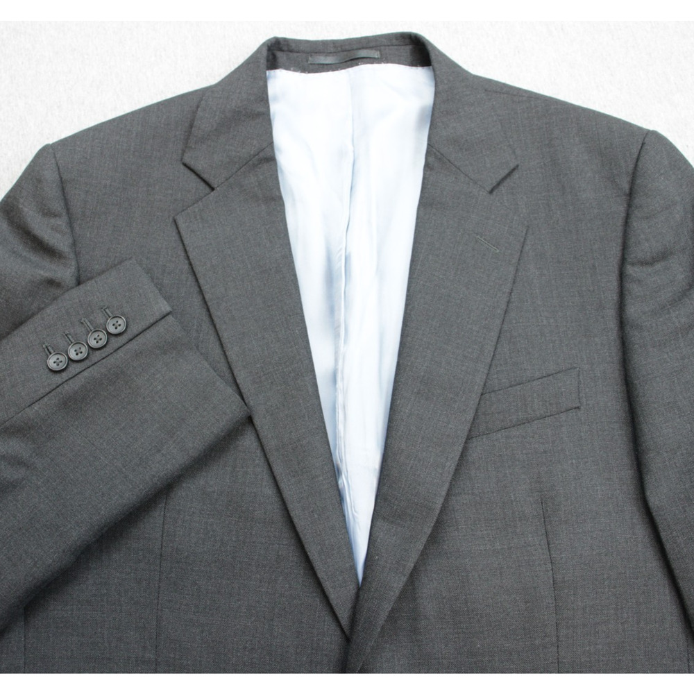 Charles Tyrwhitt Blazer Mens 44R Gray 100% Wool Classic Fit 2 Buttons